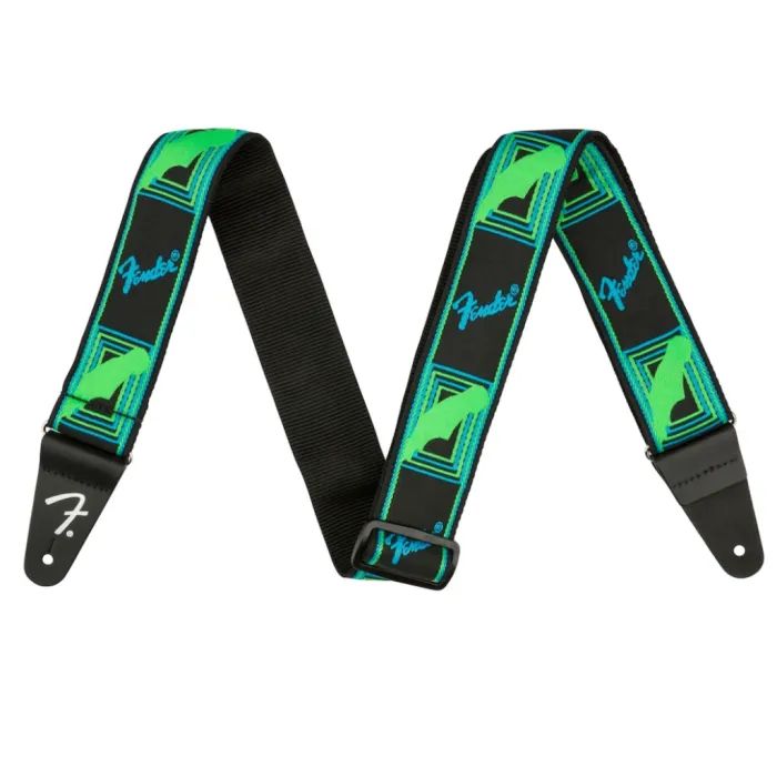Ремінь для гітари Fender Strap 2" Neon Monogrammed Green Orange (232339)