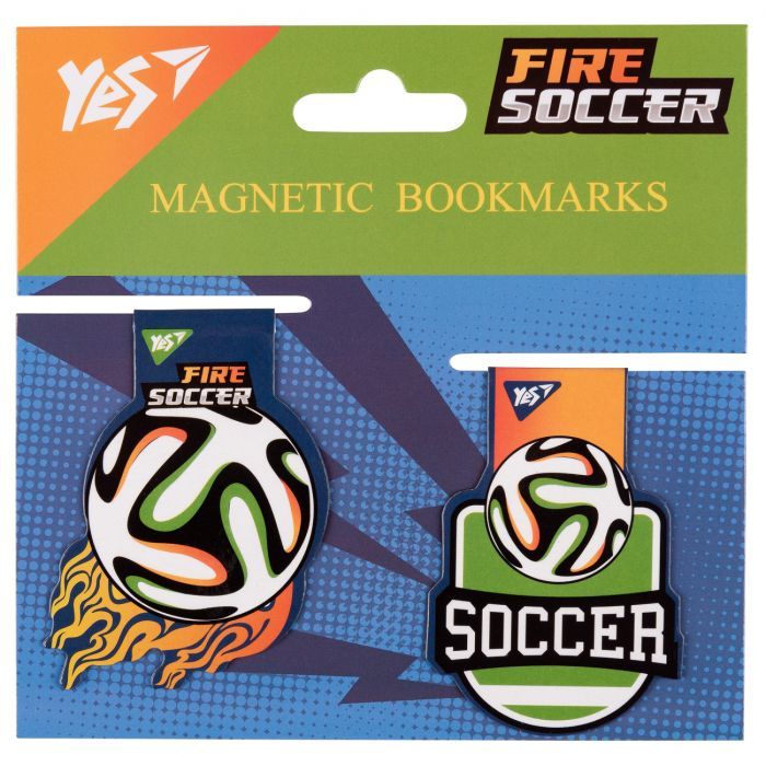 Закладки для книг Yes магнитные Football, 2шт (708111)