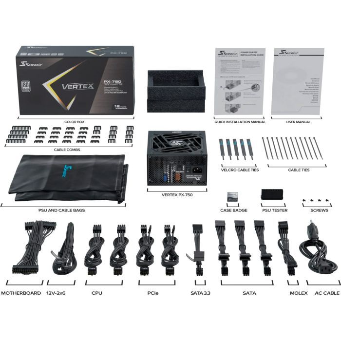 Блок питания Seasonic 750W VERTEX PX-750 (VERTEX PX-750) изображение 10