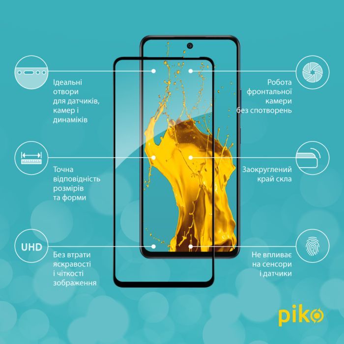 Скло захисне Piko Full Glue Infinix Hot 50 4G Black (1283126602993) зображення 2