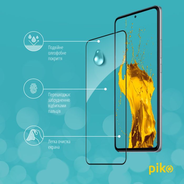 Скло захисне Piko Full Glue Xiaomi Poco F5 Pro Black (1283126589911) зображення 4