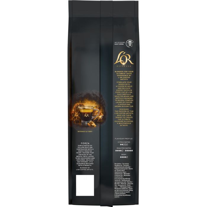 Кофе L'OR Espresso Forza 100% Арабика в зернах 500 г (8711000324141) изображение 3