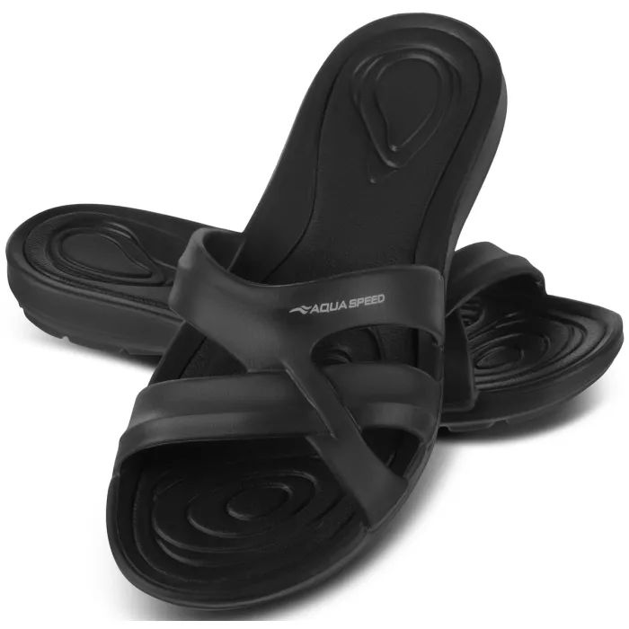 Шлепанцы Aqua Speed Panama 513-38 чорний, зелений 37 (5908217665959)