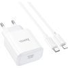 Зарядное устройство HOCO C76A Pro Majestic USB-C PD30W + cable USB-C to Lightning White (6942007616317) изображение 2