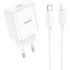 Зарядное устройство HOCO C76A Pro Majestic USB-C PD30W + cable USB-C to Lightning White (6942007616317)