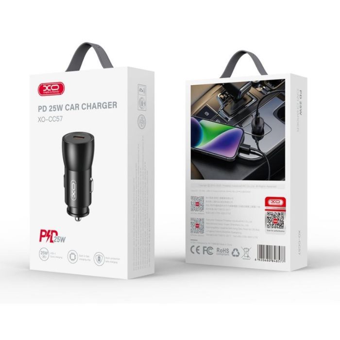 Зарядний пристрій XO CC57 USB-C PD25W Black (CC57_Black) зображення 4