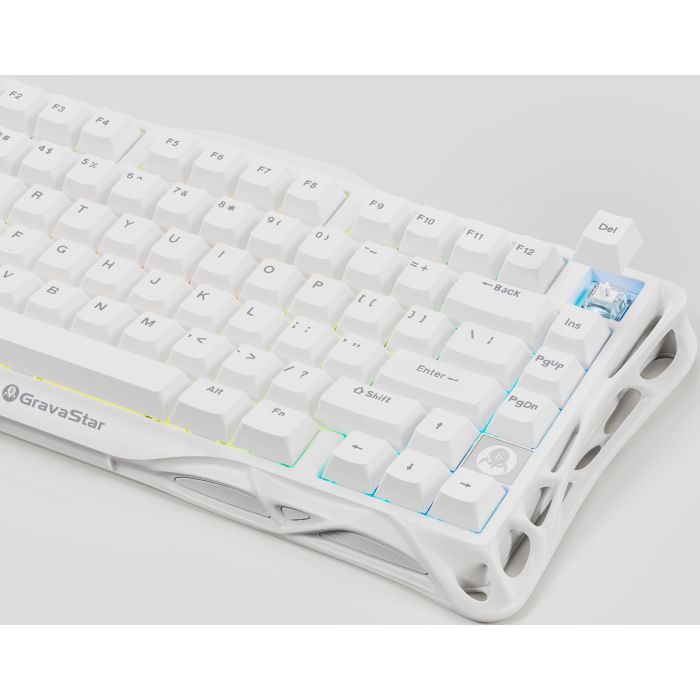 Клавіатура GravaStar Mercury K1 Lite Wireless/Bluetooth/USB UA White (GSK1LITE_WHT) зображення 4