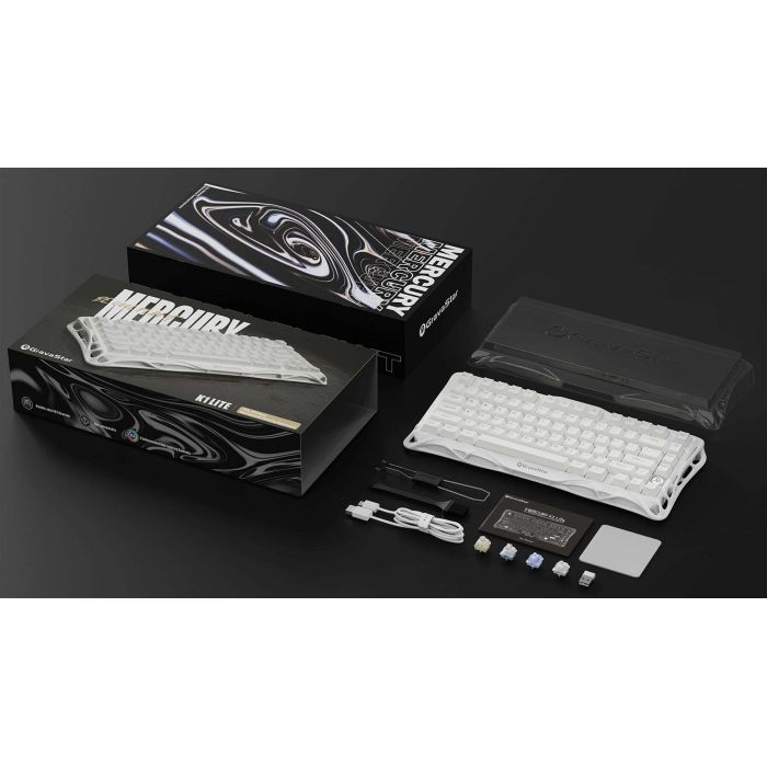 Клавіатура GravaStar Mercury K1 Lite Wireless/Bluetooth/USB UA White (GSK1LITE_WHT) зображення 5