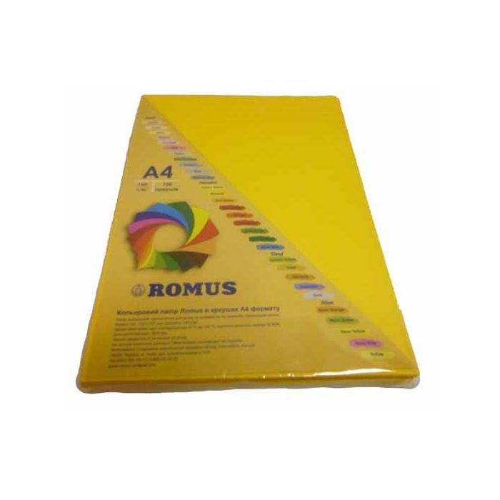Папір Romus A4 160 г/м2 100c, yellow sunny (R50843)