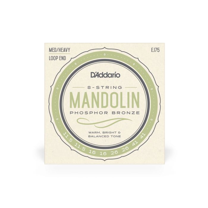 Струни для гітари D'Addario Mandolin Phosphor Bronze Medium/Heavy (11.5-41) (EJ75)