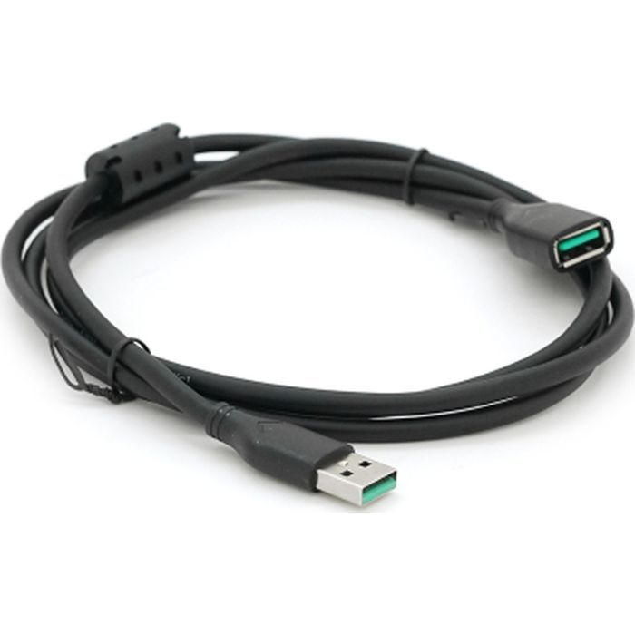 Дата кабель USB 2.0 AM/AF 1.0m black VEGGIEG (YT-AM/AF-V-U105) зображення 2