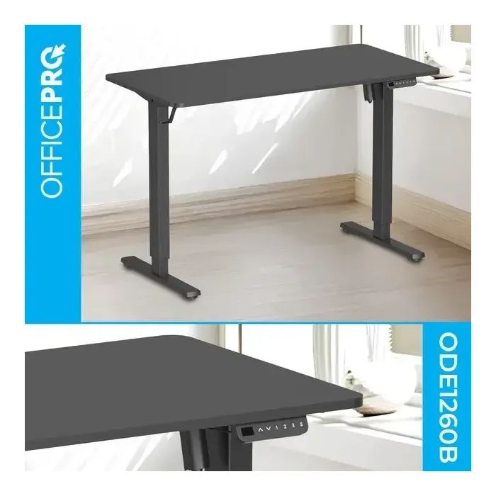 Компьютерный стол OfficePro ODE1260DW Dark Wood/Black (ODE1260DW) изображение 3