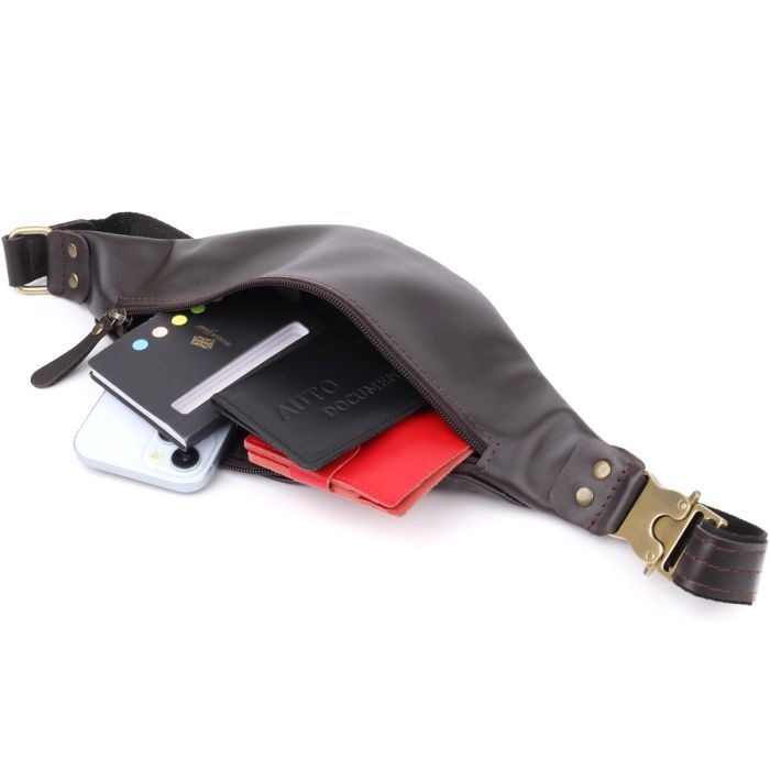 Сумка Shvigel Из натуральной кожи Коричневая (23135) изображение 8