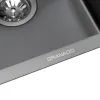 Мойка кухонная GRANADO Under top mini STEEL S201 black (GS10201B) изображение 3