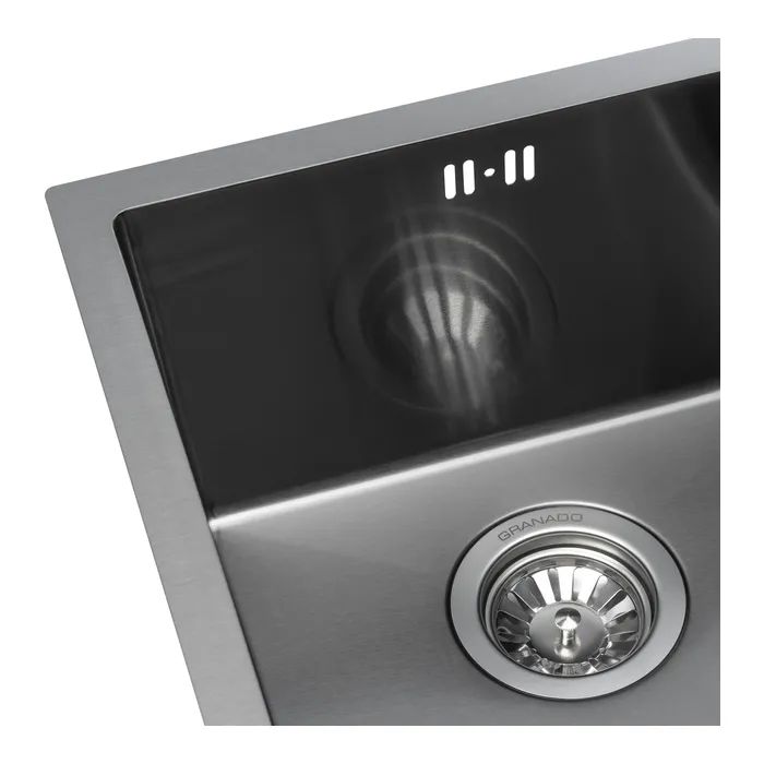 Мойка кухонная GRANADO Under top mini STEEL S201 black (GS10201B) изображение 4