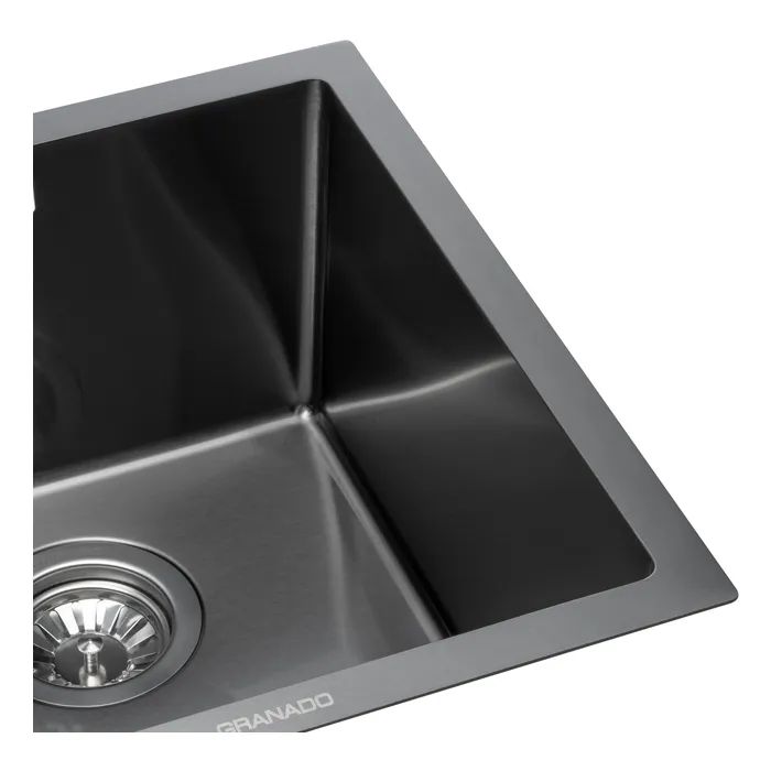 Мойка кухонная GRANADO Under top mini STEEL S201 black (GS10201B) изображение 5