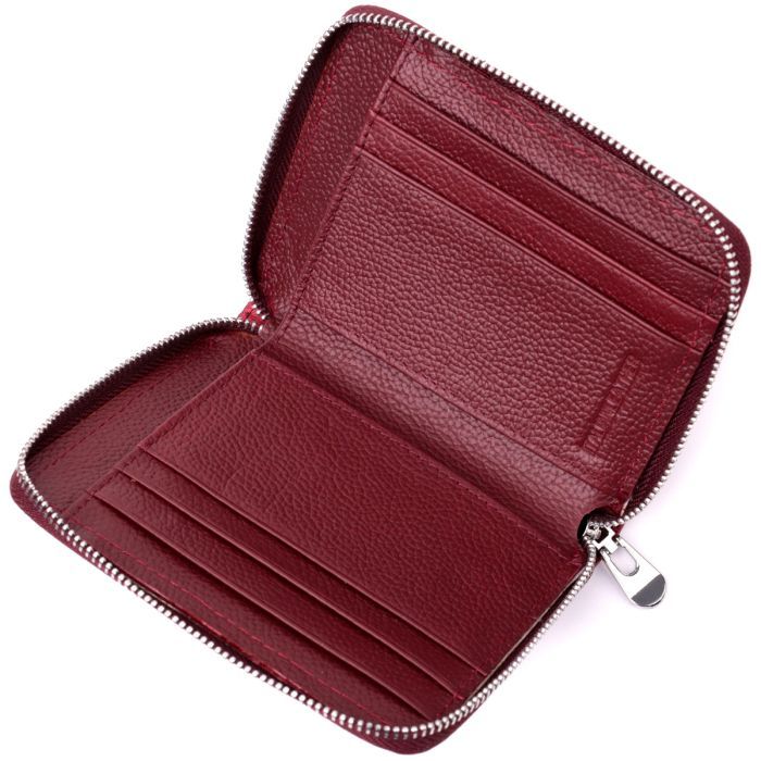 Гаманець ST Leather Шкіряний Бордовий (19491) зображення 6