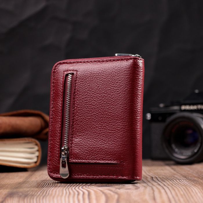 Гаманець ST Leather Шкіряний Бордовий (19491) зображення 9