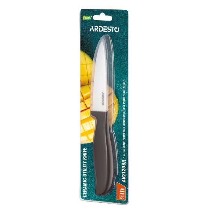 Кухонний ніж Ardesto Fresh 10см, кераміка, пластик, синій (AR2120DB) зображення 3