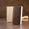 Гаманець Grande Pelle На магнітній кнопці Шоколадний (11314) зображення 11