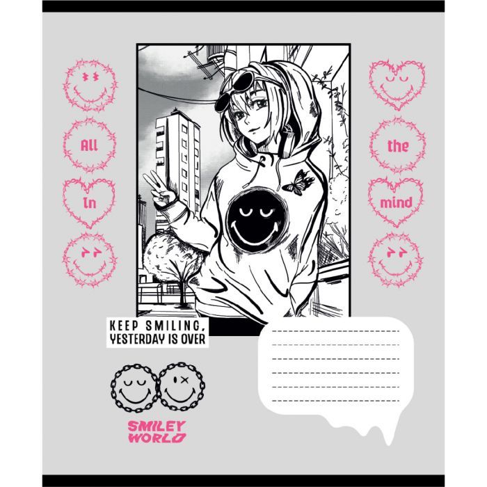 Тетрадь Yes Smiley World Anime А5 24 листов линия (767651) изображение 5