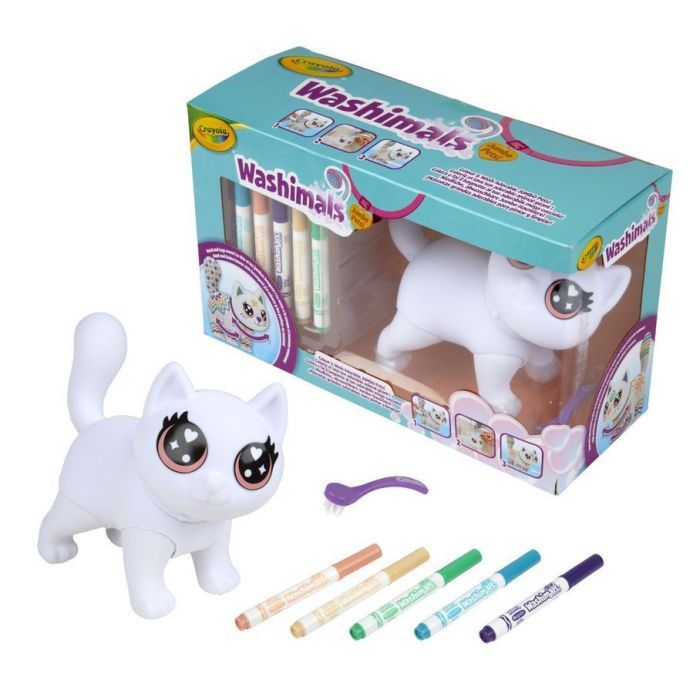Набір для творчості Crayola Washimals Котик- велетень, з фломастерами 5 шт (74-7518) зображення 4