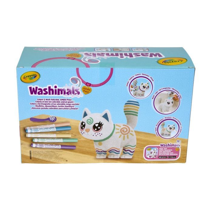 Набір для творчості Crayola Washimals Котик- велетень, з фломастерами 5 шт (74-7518) зображення 5