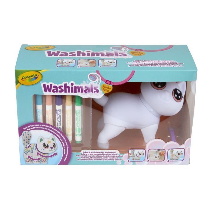 Набір для творчості Crayola Washimals Котик- велетень, з фломастерами 5 шт (74-7518) зображення 6