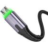 Дата кабель USB 2.0 AM to Micro 5P 1.0m 2.4A LED black Essager (EXCM-XG0G) изображение 2