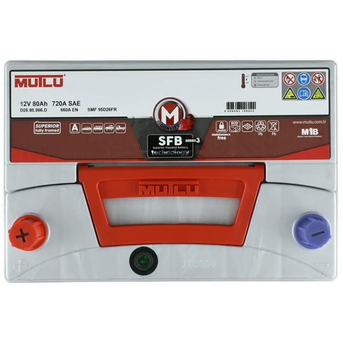 Аккумулятор автомобильный MUTLU 6СТ-80 (1) Asia SFB D26.80.066.D изображение 2