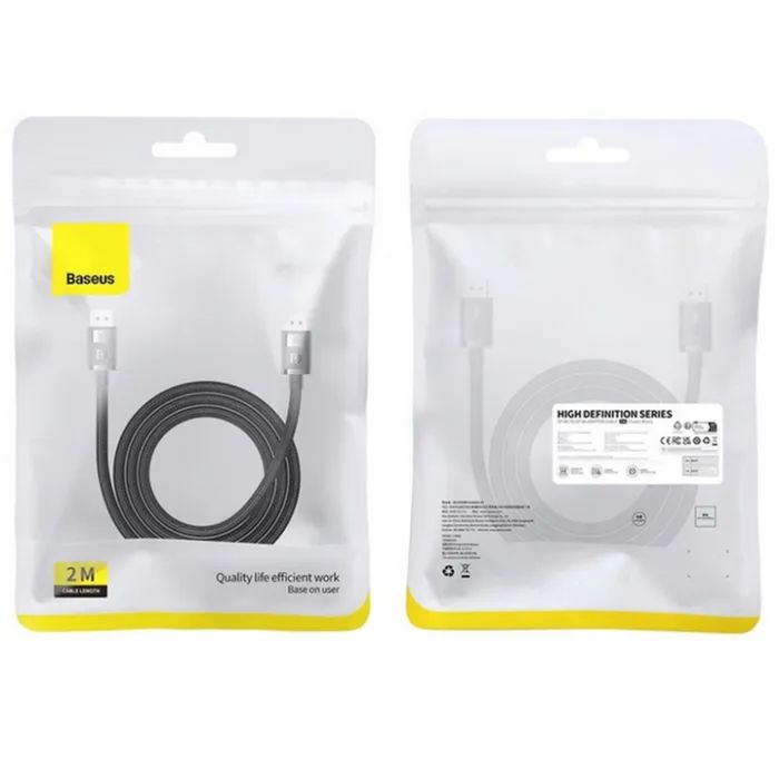Кабель мультимедийный DisplayPort M to DisplayPort M 2.0m 8K Baseus (B00633706111-02) изображение 7