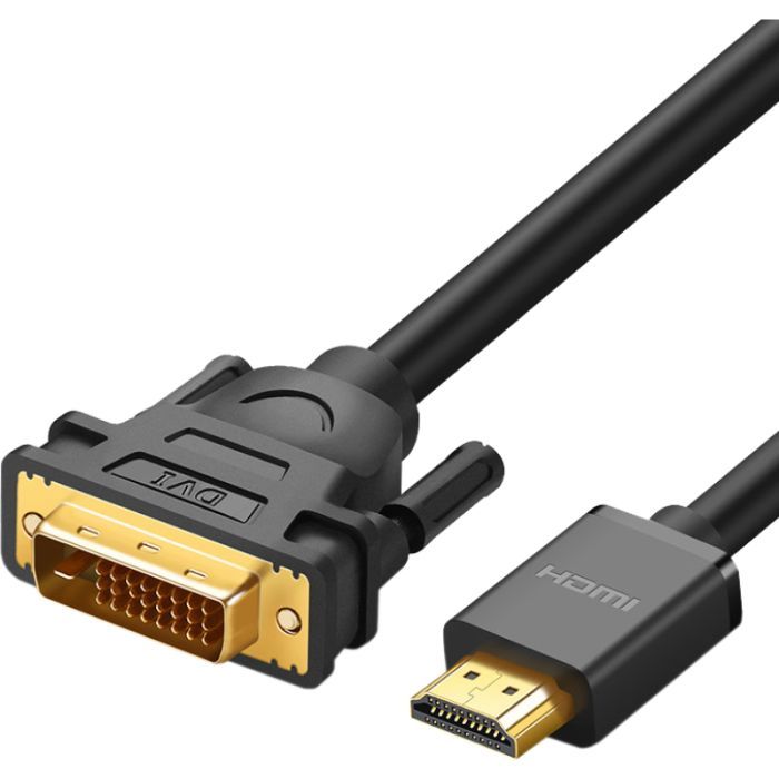 Кабель мультимедійний HDMI M to DVI M 3.0m HD106 black UGREEN (10136)