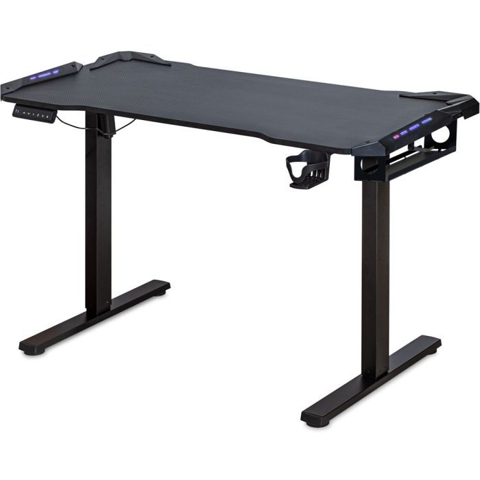 Компьютерный стол Mealux PowerDesk Carbon RGB з електрорегулюванням висоти (EVO-201 Carbon /B)