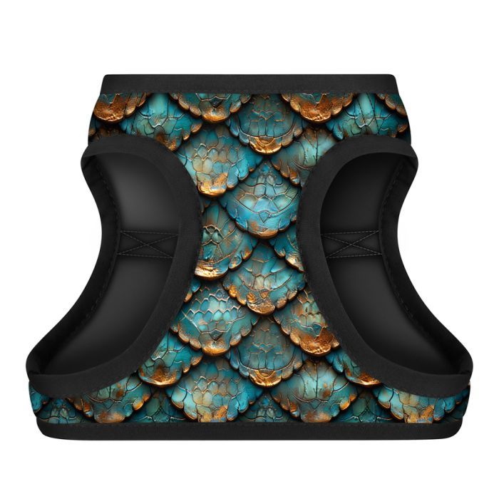 Шлея для собак WAUDOG Clothes м'яка з QR адресником "Луска" XS1 (220-0179) зображення 2