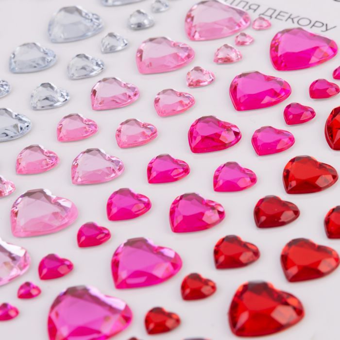 Набор для творчества Santi Серця, аплікація зі страз самоклеючих,9х10 см (743031) изображение 2