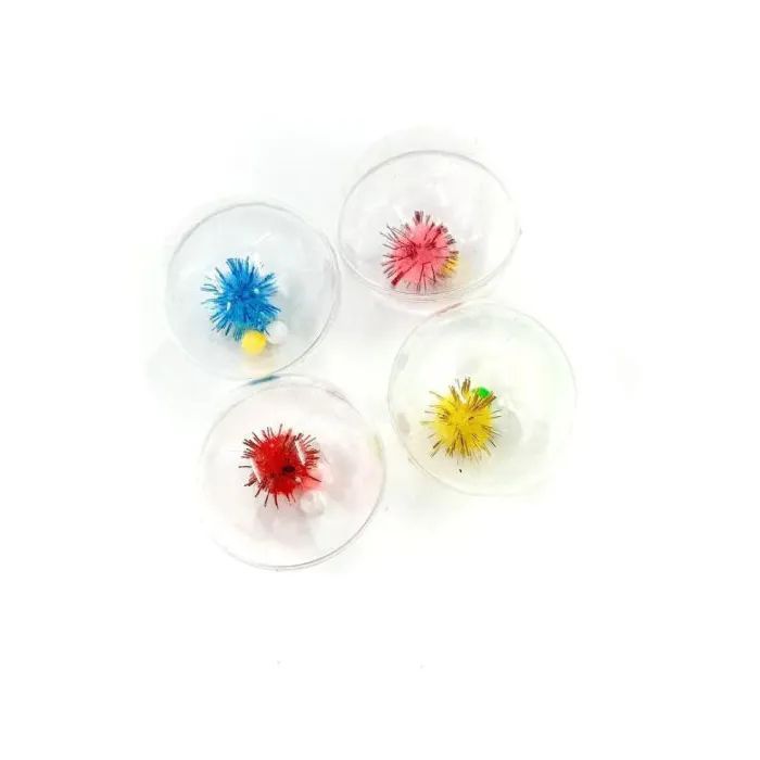 Игрушка для кошек Hippie Pet Мячики прозрачные 4.5 см 4 шт (HIPCT18051)