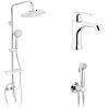 Душевой гарнитур Kroner Armada-C064K + змішувач Armada-C010 + змішувач Bidet-C082 (CVS30212)