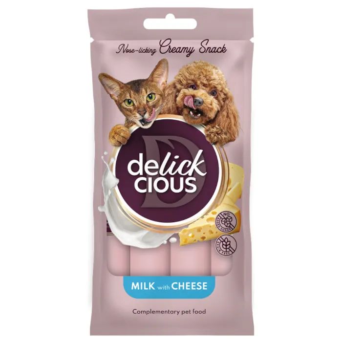Ласощі для собак Delickcious молоко з сиром 4х15 г (4820269145382)