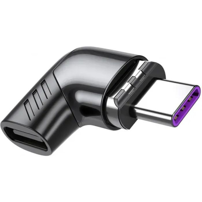 Перехідник USB-C magnetic 100W 5Gbps 90° corner Essager (EZJT-QZG01)
