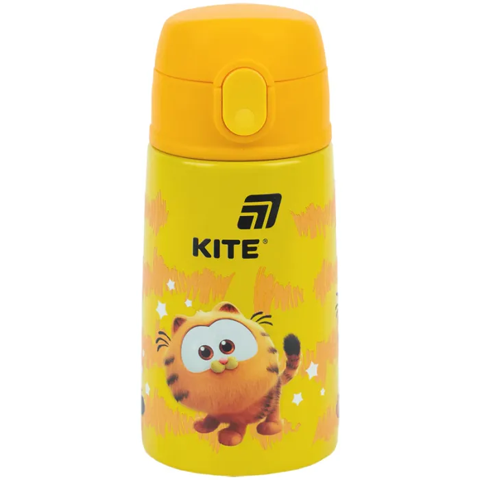 Поильник-непроливайка Kite Garfield термос з трубочкою 400 мл (GF25-1261)