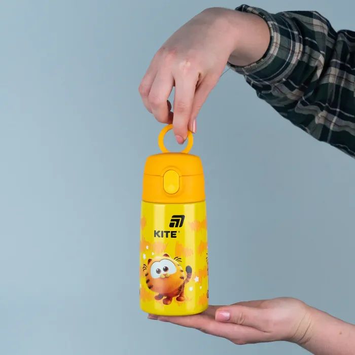 Поїльник-непроливайка Kite Garfield термос з трубочкою 400 мл (GF25-1261) зображення 6