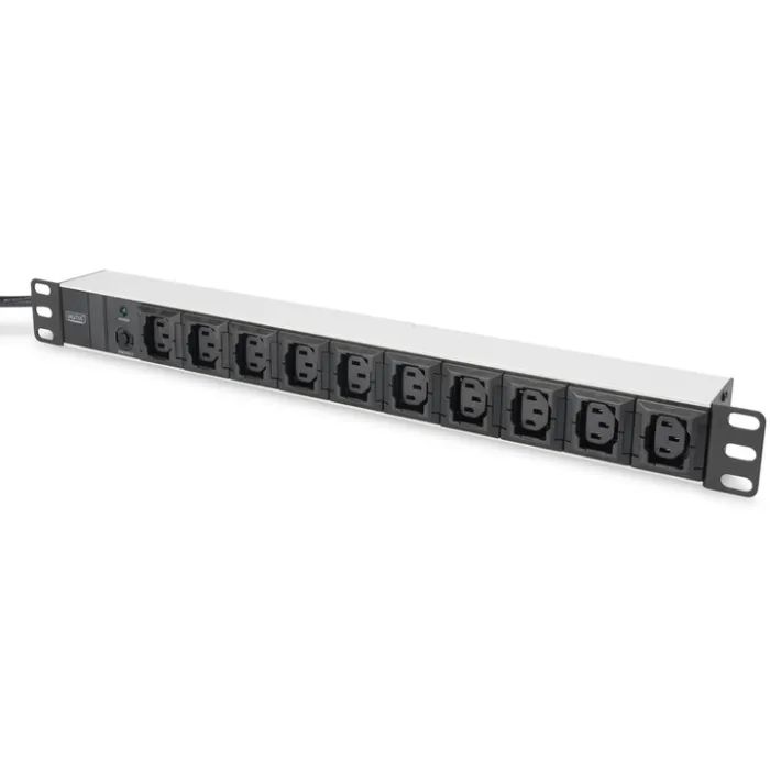 Силовой блок 19" 1U w/PDU 10xC13, 10A, 250V, вилка C14 Digitus (DN-95404) изображение 2