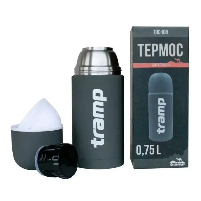 Термос Tramp Soft Touch 0.75 л Grey (UTRC-108-grey) изображение 4