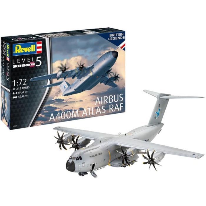Сборная модель Revell Самолет Airbus A400M Atlas "RAF", уровень 5, 1:72 (RVL-03822)