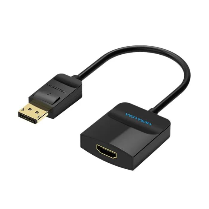 Переходник DisplayPort M to HDMI F 0.15m black Vention (HBGBB)