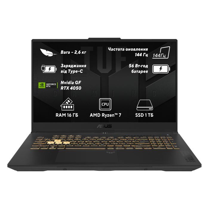 Ноутбук ASUS TUF Gaming A17 FA707NUG-HX146 (90NR0EF5-M00AK0)