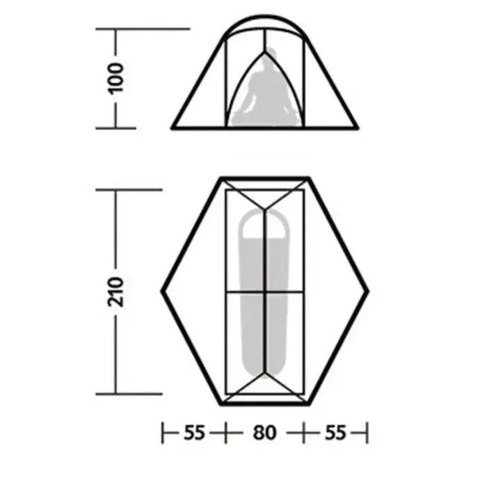Палатка Naturehike одномісний ультралегкий Mongar UL CNK2550WS016, коричневий (6927595770368) изображение 8