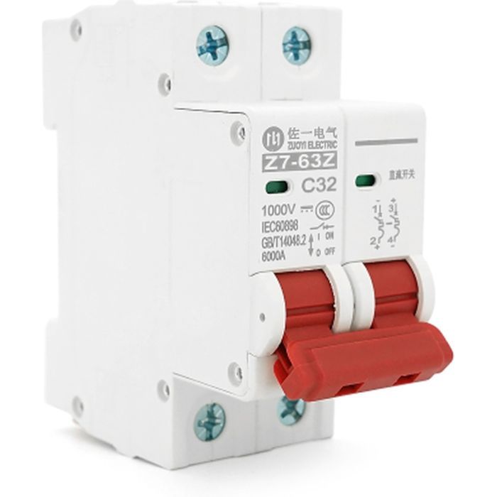 Автоматичний вимикач ZUOYI Z7-63Z 2P C32 DC500V