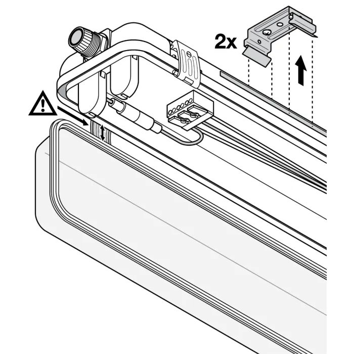 Светильник LEDVANCE DP HOUSING 1200 P 2XLAMP IP65 (4099854118111) изображение 4
