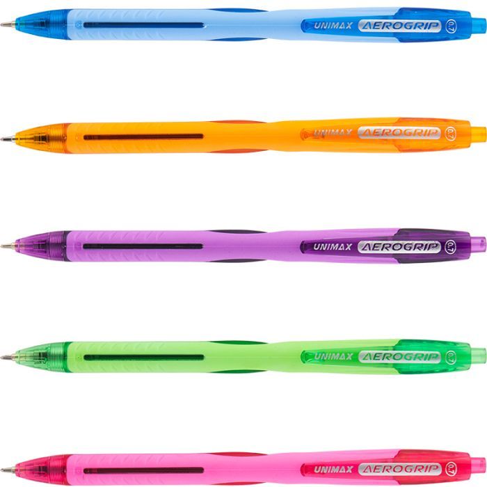 Ручка кулькова Unimax автоматична Aerogrip-2, синя (UX-137-02)